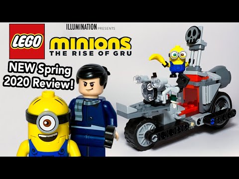 YouTube thumbnail: LEGO Minions Unstoppable Bike Chase Review! - New Spring 2020 Set 75549