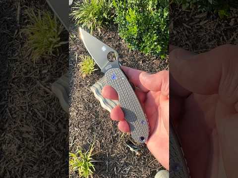 Titanium Tuesday means my custom USA Rockscale Design scales on my Spyderco M4 Para 3 knife… smooth