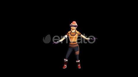 Cyber Punk Girl Crazy Dance | Motion Graphics - Envato elements