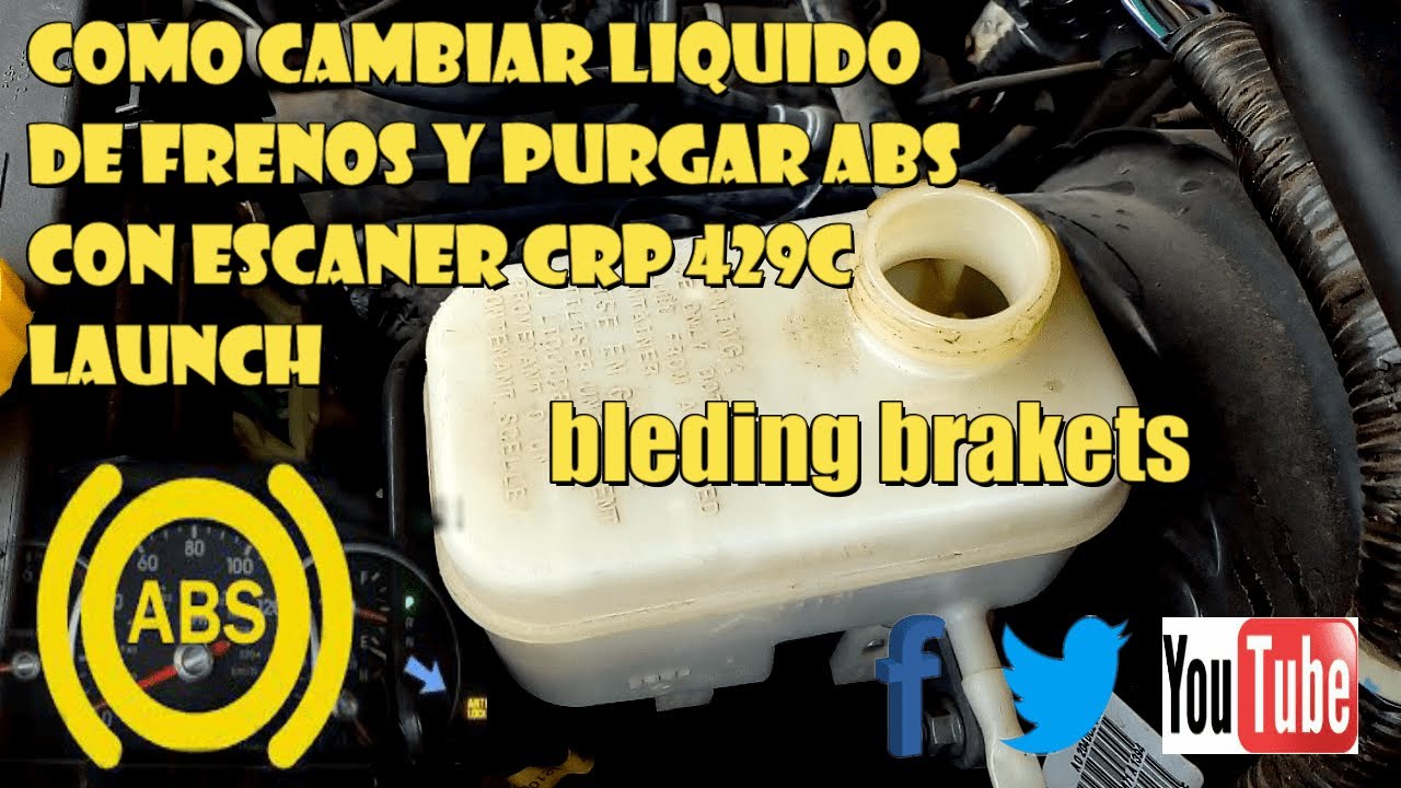 como cambiar liquido de frenos abs con escaner launch 429c launch bleding brakets YouTube como cambiar liquido de frenos abs con escaner launch 429c launch bleding brakets YouTube
