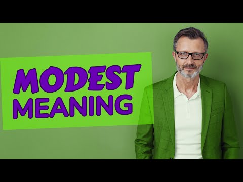 Modest | Meaning of modest