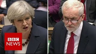 Pmqs May And Corbyn Set Out Election Choices - Bbc News