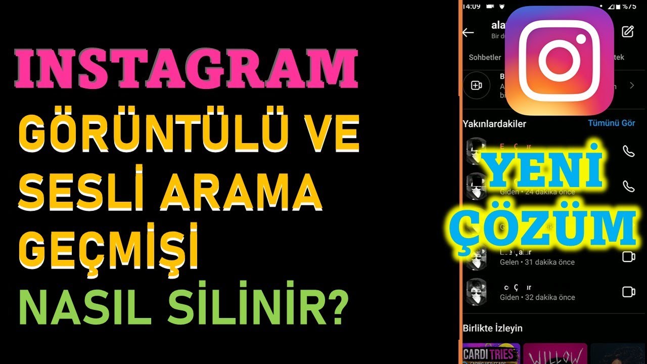 Instagram Goruntulu Arama Gecmisi Sesli Gecmisi Nasil Silinir Yeni Cozum Youtube