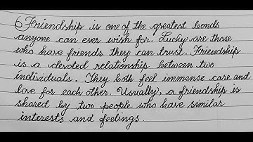 Neat and clean cursive handwriting