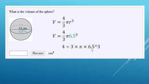 Volume of a Sphere given Diameter