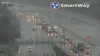 I-40 E lane closures due to serious crash