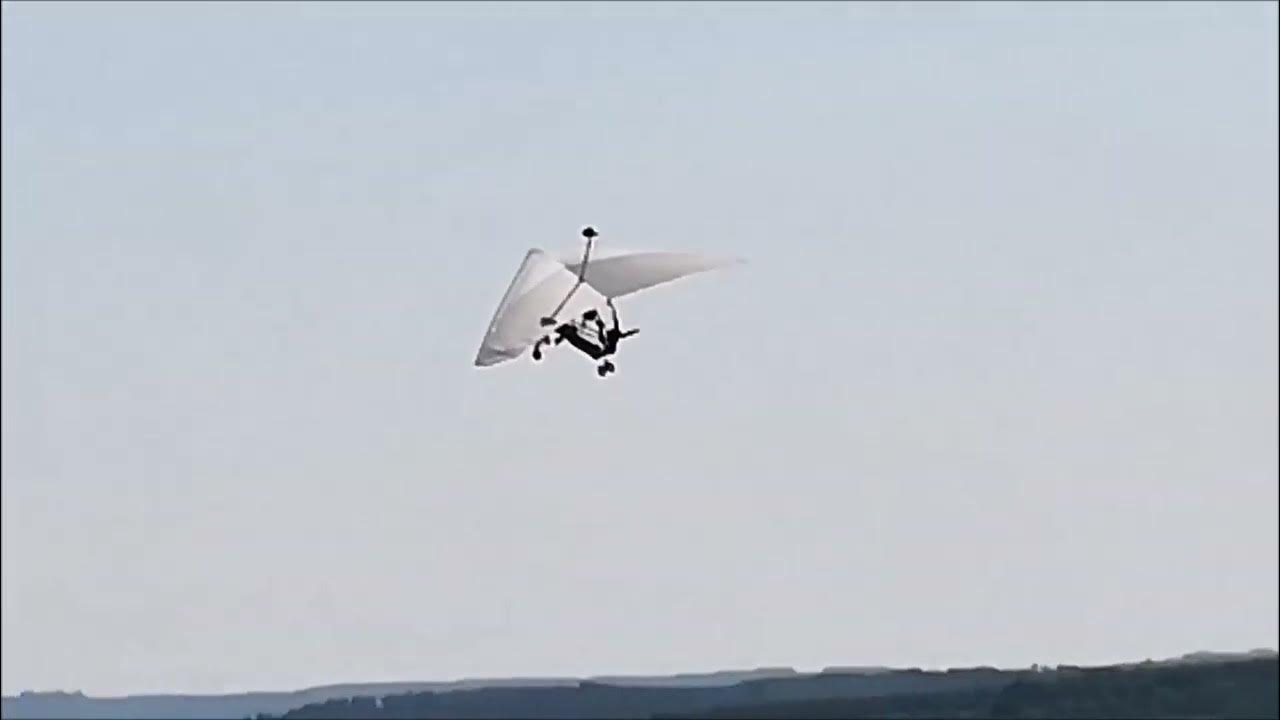 Motorized hang glider, take off and landing YouTube