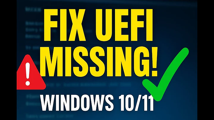 How to fix missing UEFI firmware settings in windows 10/11 (step by step)