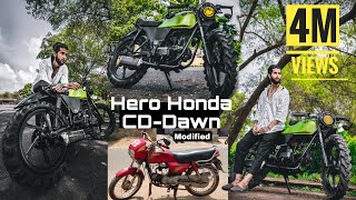 How to modified Hero honda CD-Dawn into cafe racer ||Almighty customs||Deoghar Jharkhand||