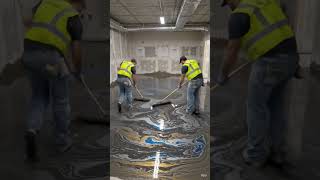 From basic concrete to luxury aesthetics! ✨#EpoxyFloor #InteriorDesign #HomeTransformation