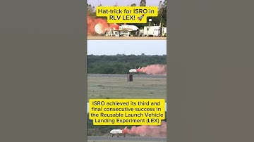 Hat-trick by ISRO 🇮🇳   India’s reusable launch vehicle #RLV closer to #space #mission #isromissions
