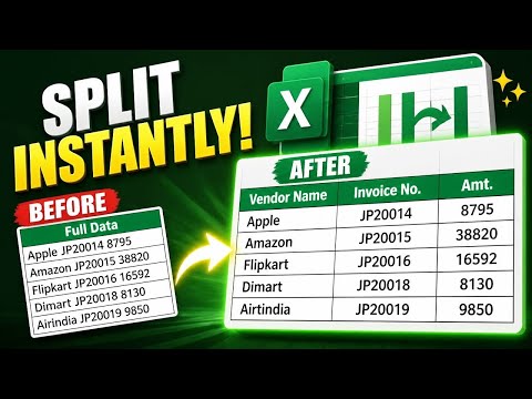 Text to Columns in Microsoft Excel SUPER EASY! #shorts #excel