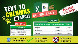 Text to Columns in Microsoft Excel SUPER EASY! #shorts #excel