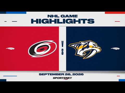 NHL Pre-Season Highlights | Hurricanes vs. Predators - September 26, 2026