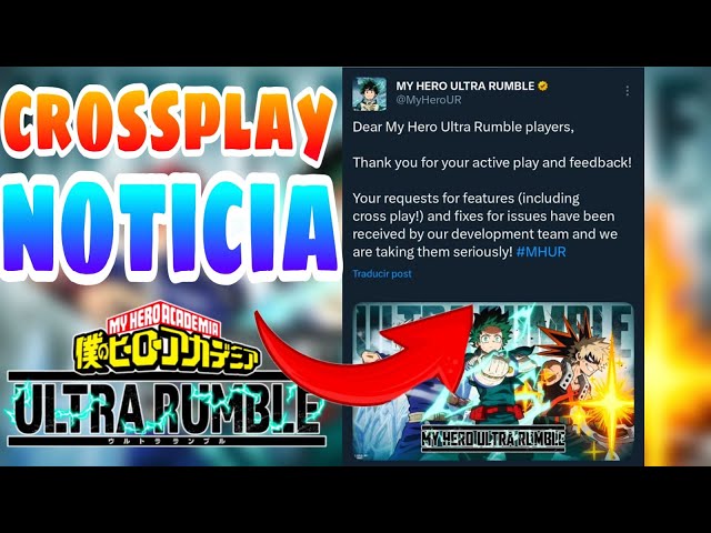 Petición · CROSS PLAY PARA MY HERO ULTRA RUMBLE ·