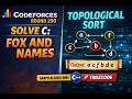 Codeforces Round 290 (Div. 2) || C. Fox And Names || Topological Sort ||