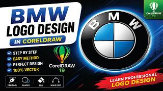 BMW Logo Design in CorelDRAW | Professional Logo Designing Tutorial 🚘✨ #Shorts