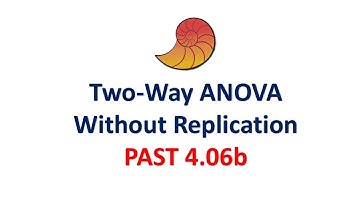 Two-Way ANOVA Without Replication in PAST | Statistics | Statistics Bio7