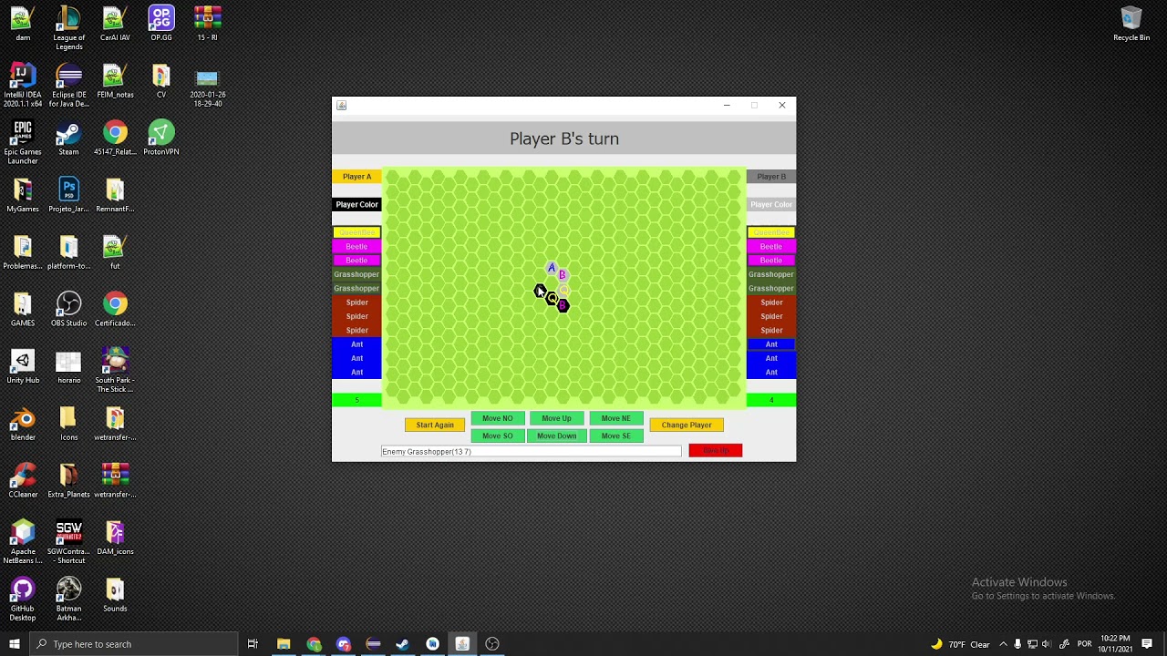 Game Hive presented with JFrames