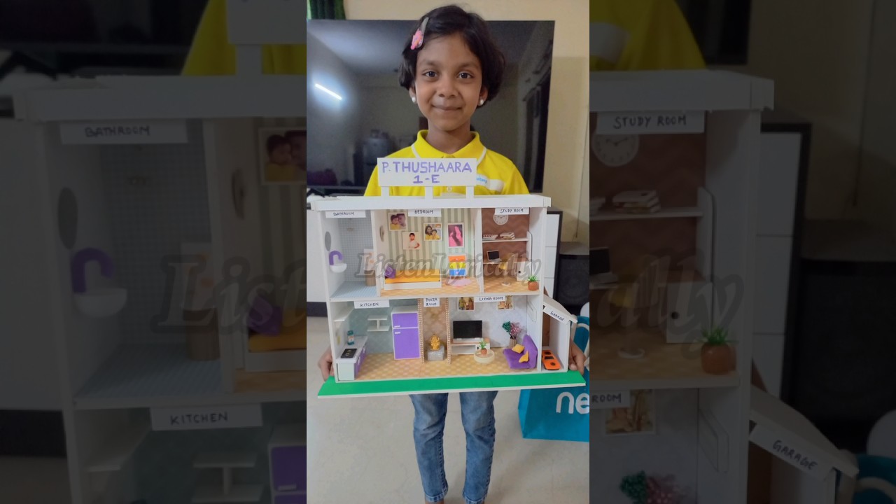Regardez 1st prize - My daughter's science project | Different rooms in a house #scienceproject #grade1 #diy sur YouTube Regardez 1st prize - My daughter's science project | Different rooms in a house #scienceproject #grade1 #diy sur YouTube