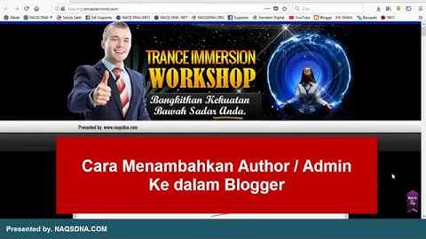 Cara menambahkan Penulis / Admin Blogger