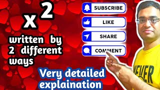 🥰 Class 7 Maths 🥰 x^2 written by 2 different ways 🥰 algebra 🥰 #viral #trending #video #yt #dearsir 🥰