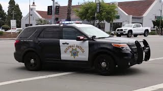 P/A Use! California Highway Patrol Responding Code 3 to a Vehicle Accident
