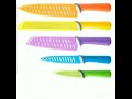 Kitchen set with sheath and double blister handle colorful chef knife set #asmr #shorts