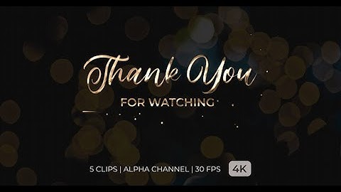 Thank You For Watching Text Animation | Motion Graphics template - Envato elements
