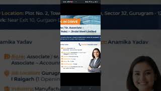 Jindal steel account payable job