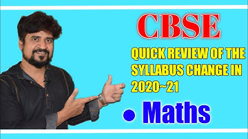 CBSE Reduced Syllabus 2020-21 | Class 12 | Maths | Manoj Tiwary