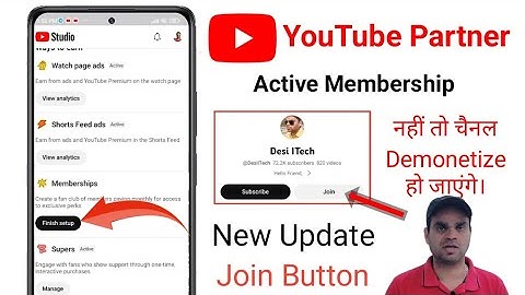 YouTube Channel membership active kaise kare 2023 | YouTube Enable Join Button