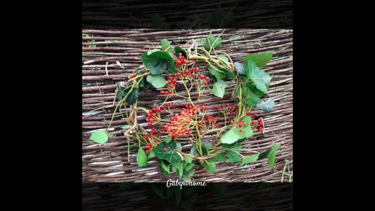 Efeu Einrebenkranz 100 % natur #nature #Kranzbinden #diy #garden #florist # efeu #herbstdiy #shorts - YouTube