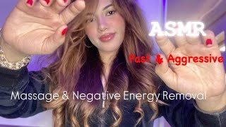 ASMR Massage 💤(Shoulders, Arms, Neck, Chest) + Plucking Your Negative Energy (Fast & Aggressive)