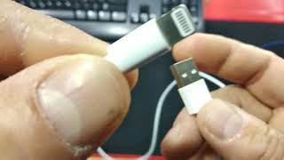 1m 8 Pin USB Data Sync Charging Cable - WHITE