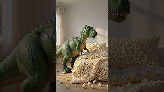 A dinosaur Sleeping Popcorn Bed