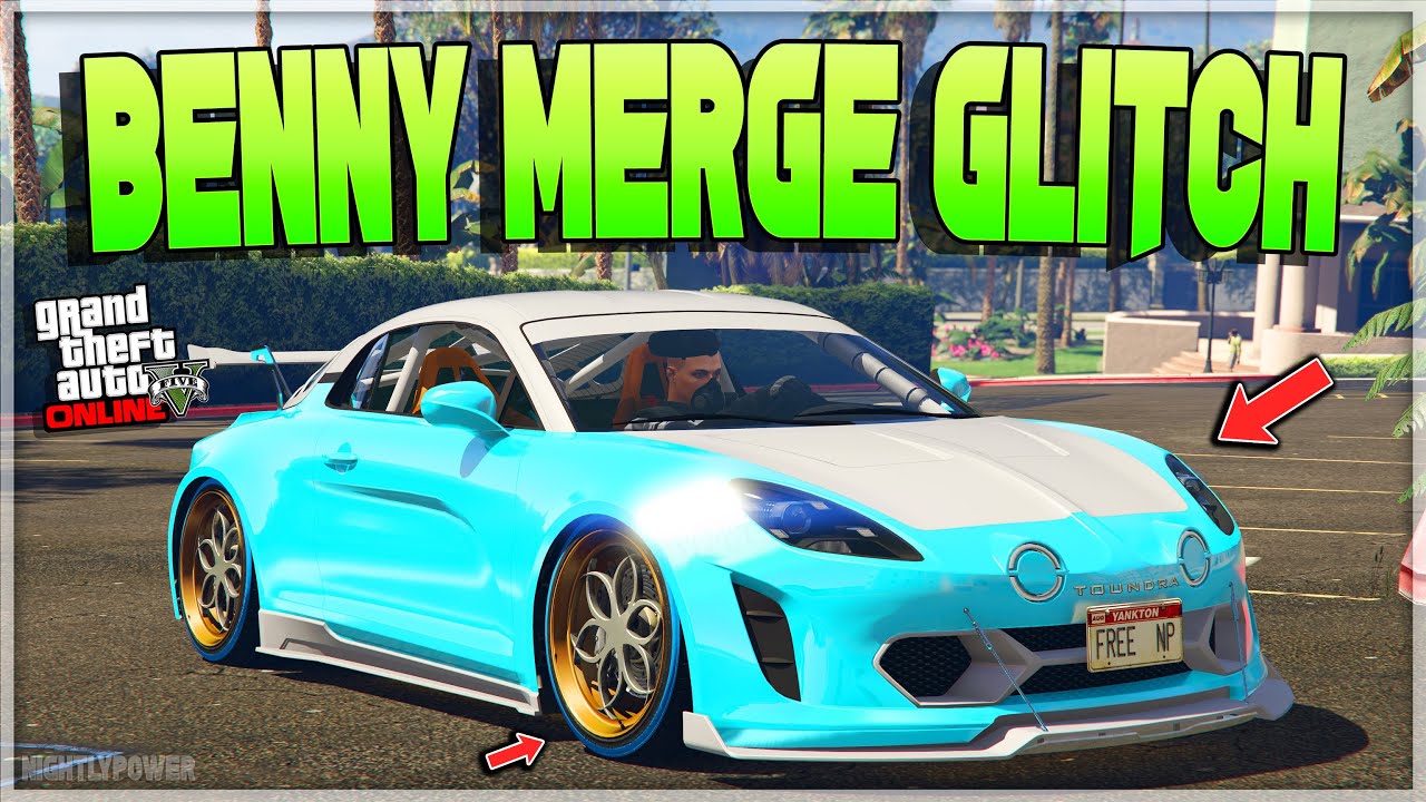 GTA 5 FULL CAR 2 CAR MERGE HOW TO MAKE MODDED CARS BENNY MERGE GLITCH
