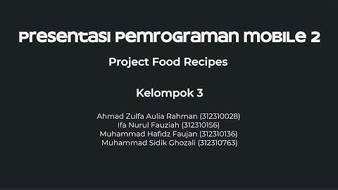 Presentasi Pemrograman Mobile 2