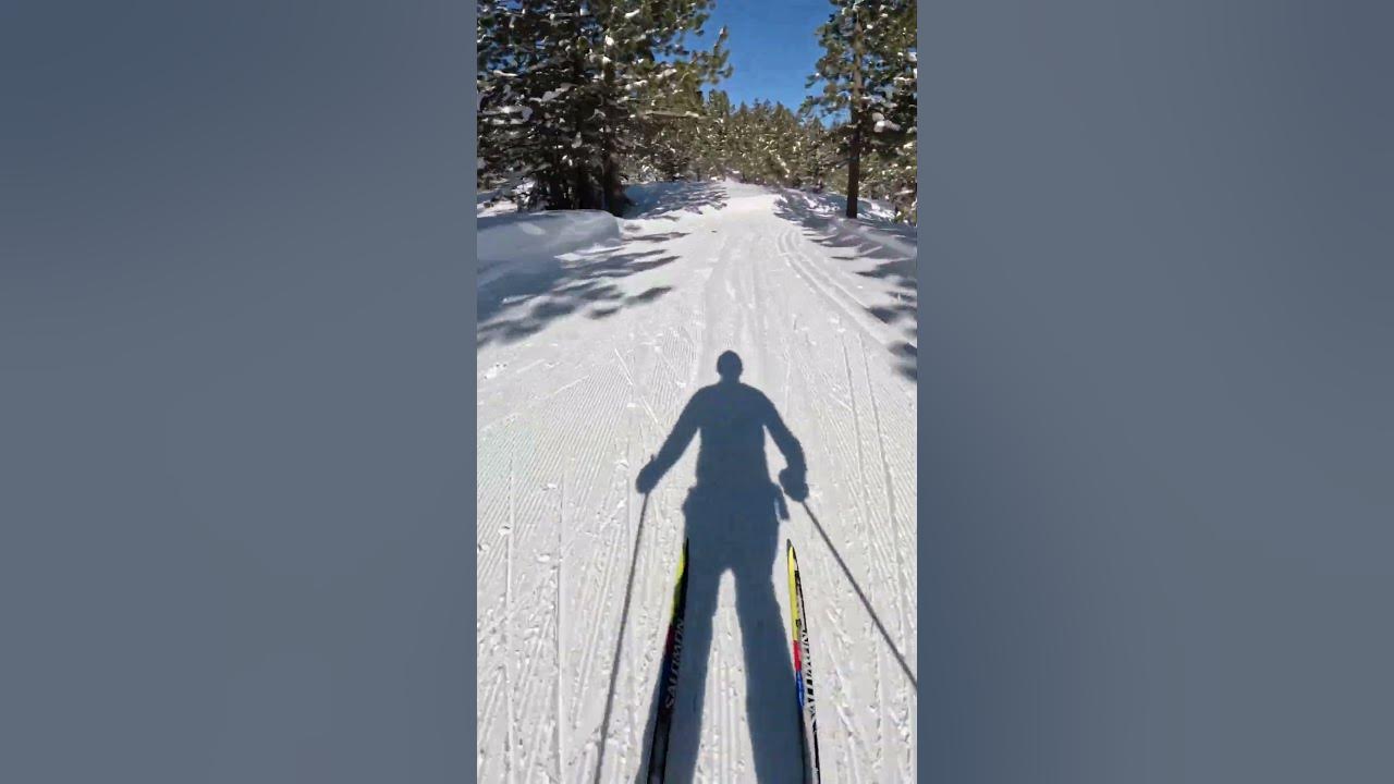 XC Ski Downhill Step Turns on Tumbleweed, Tahoe Donner Cross Country