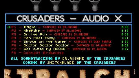 Crusaders   Audio X Overlord HYPERSPIN AMIGA INTRO CRACKTRO DEMO COMMODORE NOT MINE VIDEOS