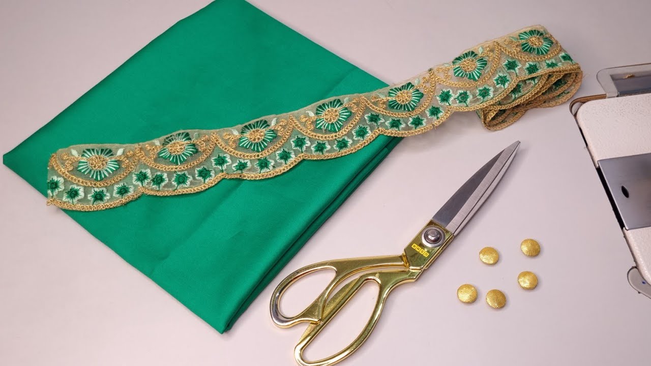 Round Neck पर Lace से बनाएं खूबसूरत डिज़ाइन / How to Attach Lace