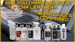 Cleaning Car Leather Seats AMAZING RESULTS | 10 Different Products Compared!! #leathercleaning