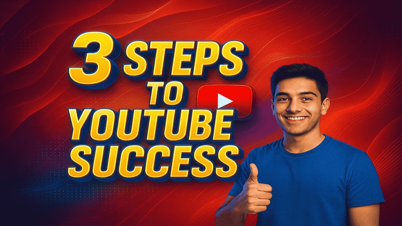 3 Steps for Being More Successful on YouTube!  YOUTUBE PART-1