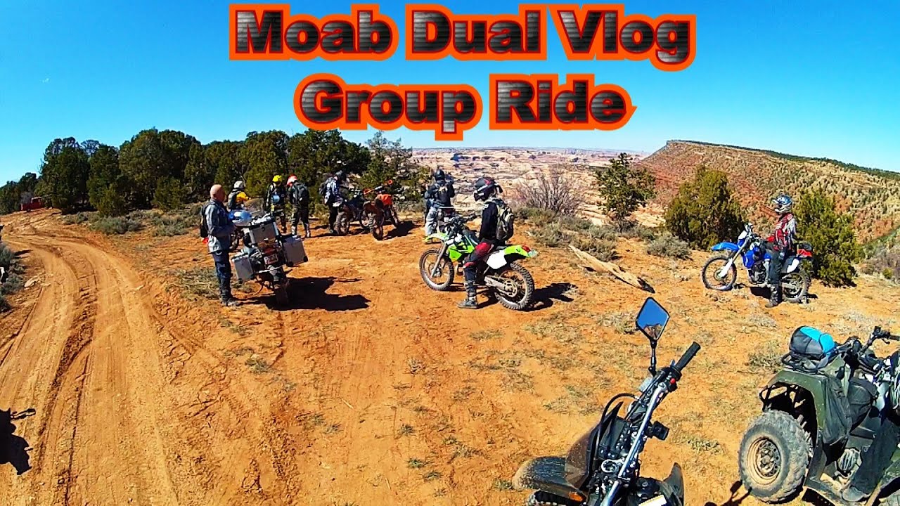 motovlog name Moab Day 3 - Group Ride & Dual Vlog