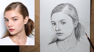Unlock portrait drawing skills:  how to draw a girl face step by step