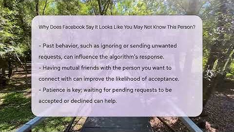 Why Does Facebook Say It Looks Like You May Not Know This Person? - Everyday-Networking