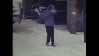 Rachael playing in the snow. Vintage 8mm film