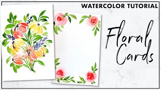 Easy and Quick Floral Watercolor Cards