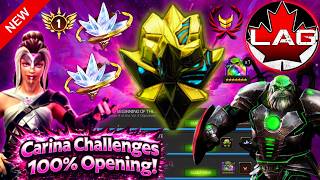 🆕 7⭐Rank 4-5 Gem Crystal Opening!! HUGE Carina Challenges V4 100% Rewards! x4 New Ascensions! - MCOC