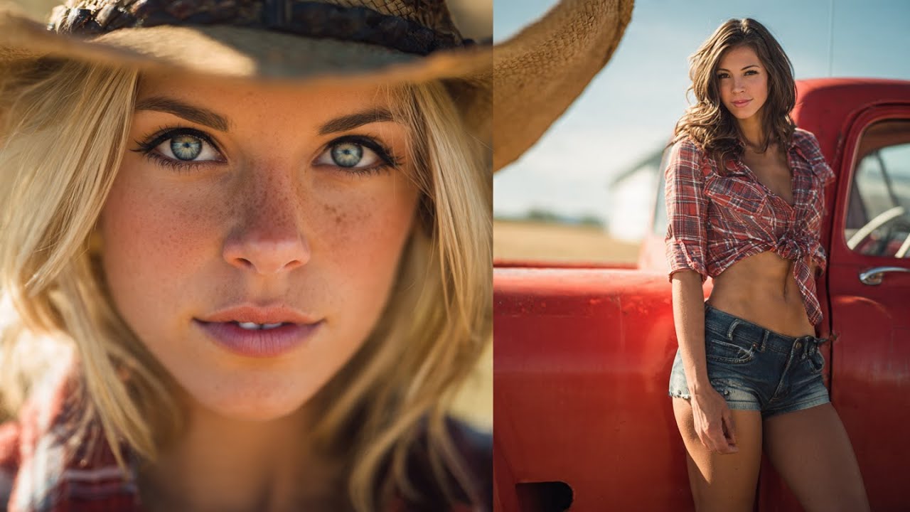 Most Beautiful Cowgirls: Rustic Charm & Cozy Farm Vibes 💖✨ [4K Video]